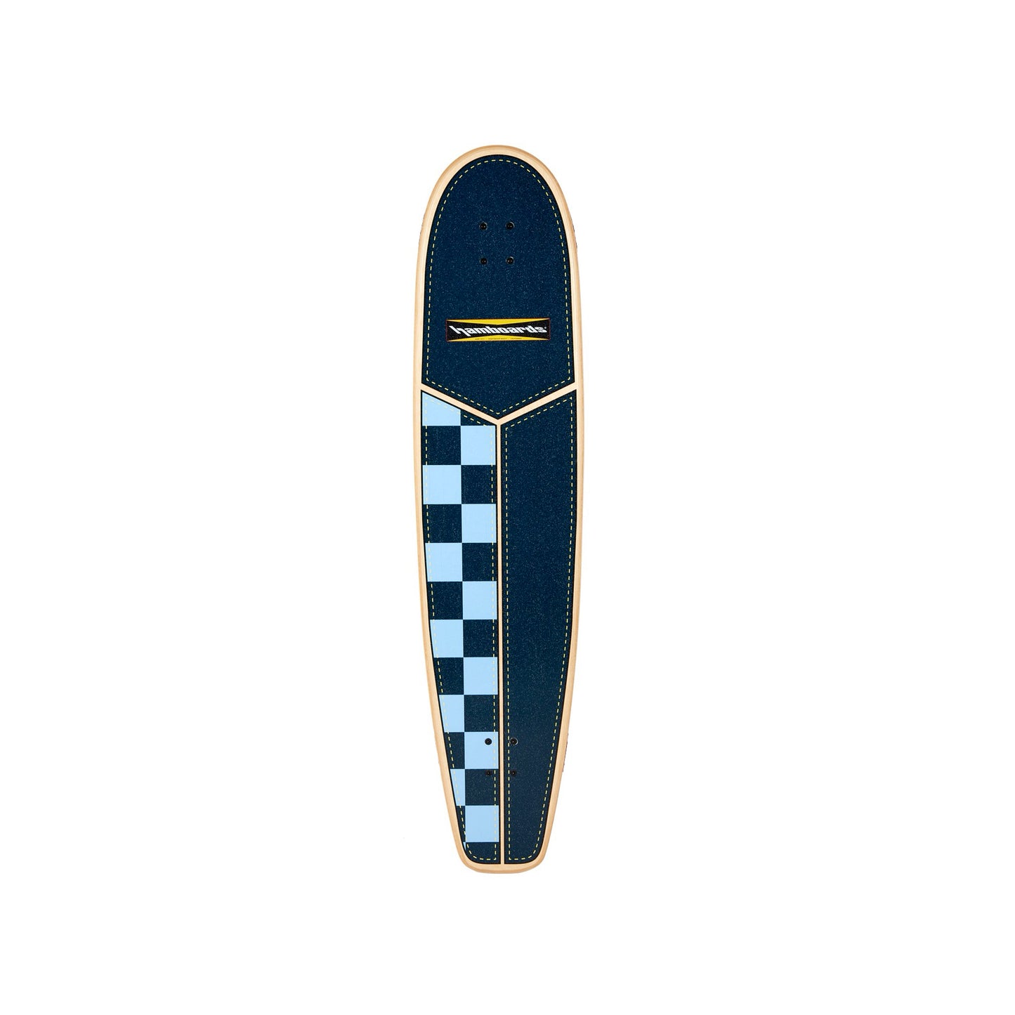 45" The Huntington Hop - Navy/Light Blue Checkers - Deck Only - Hamboards UK