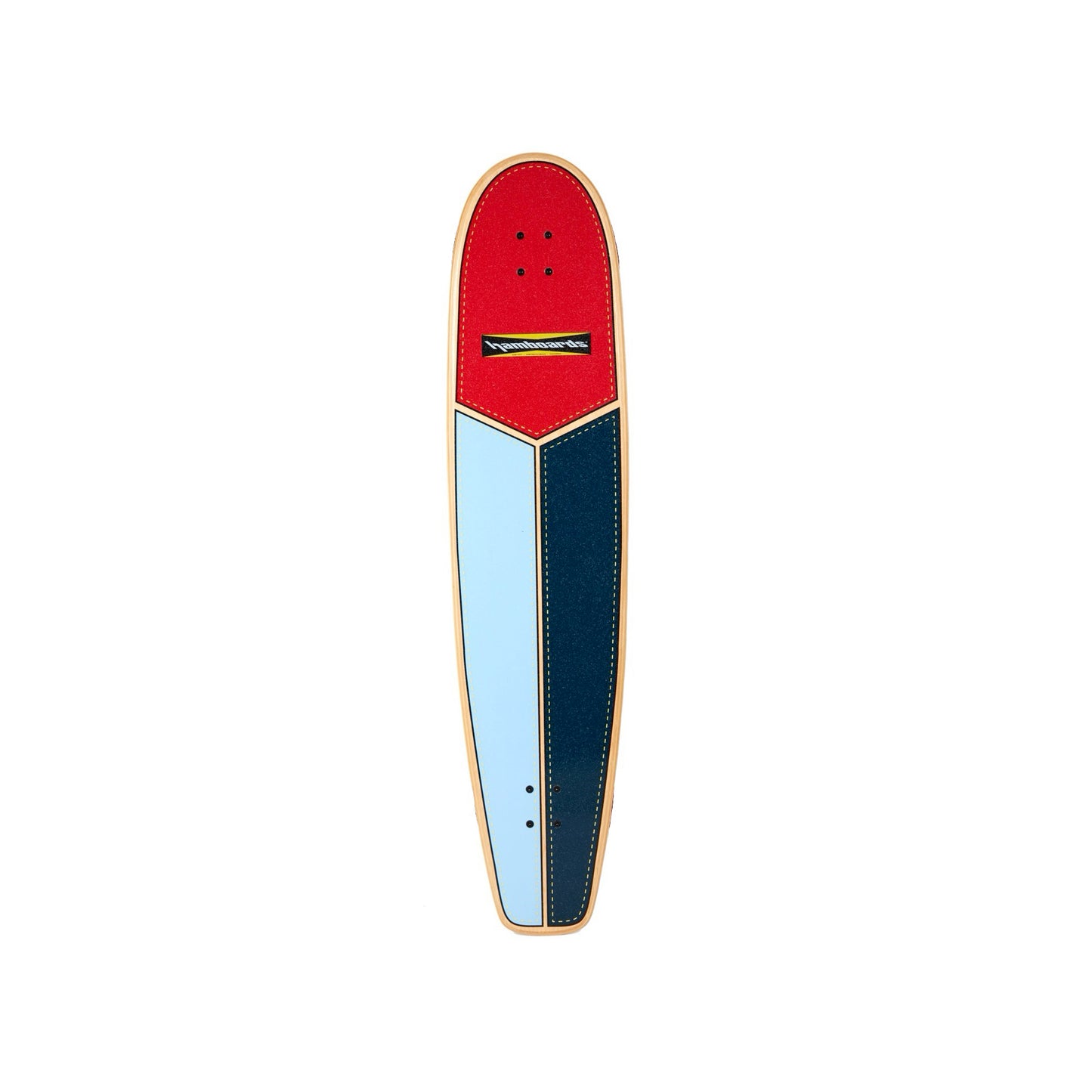 45" The Huntington Hop - Red/Light Blue/Navy - Deck Only - Hamboards UK