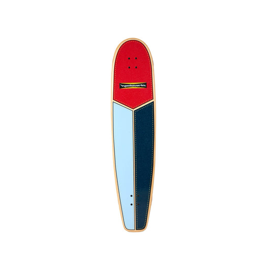 45" The Huntington Hop - Red/Light Blue/Navy - Deck Only - Hamboards UK