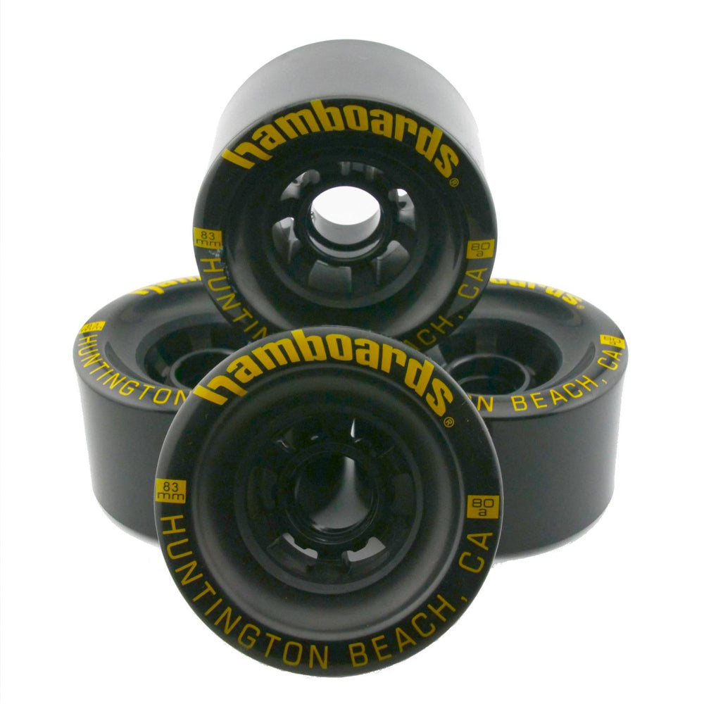 Black Wheels - 83mm 80A - Hamboards UK