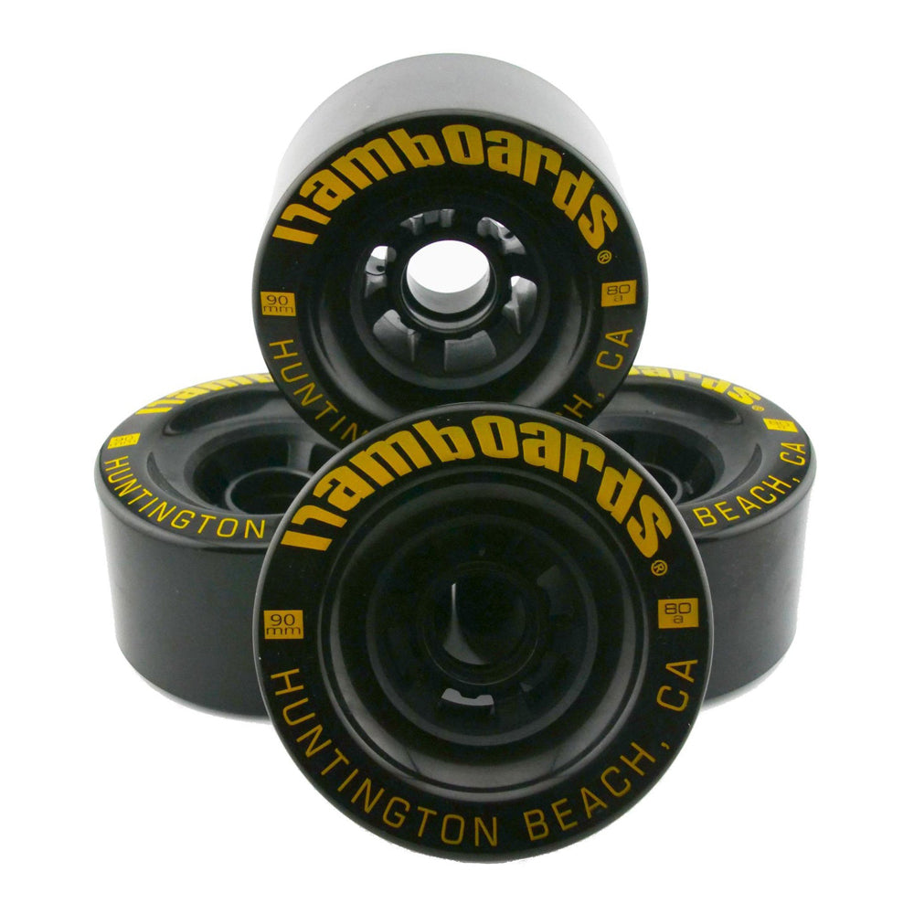 Black Wheels - 90mm 80A - Hamboards UK