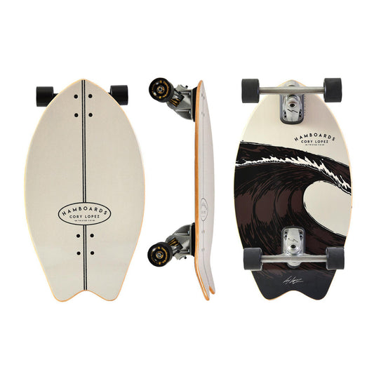 26" The Corey Lopez Twisted Fin - Grey - Hamboards UK